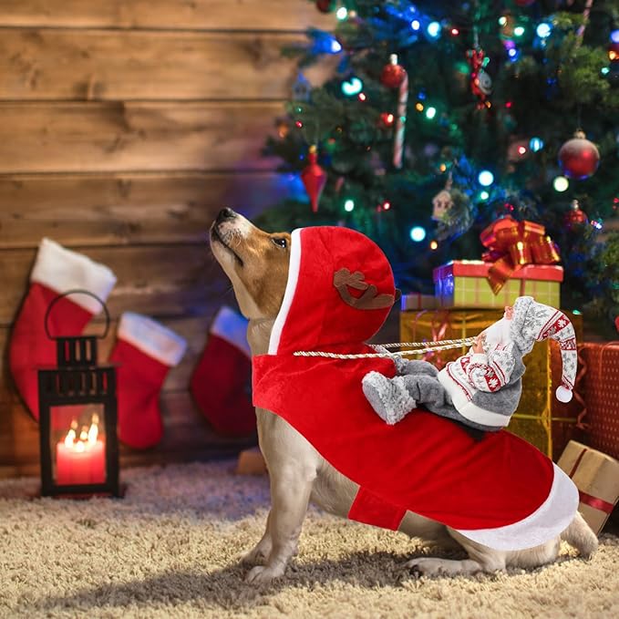 BWOGUE Santa Dog Costume Christmas Pet Clothes Santa