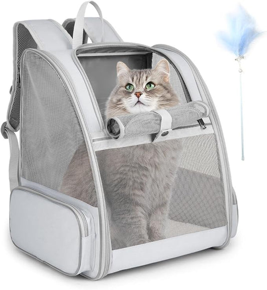 Cat Backpack Carrier 15lbs, Ventilated