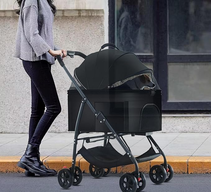 3-in-1 Pet Dog Stroller 55lbs, Dog