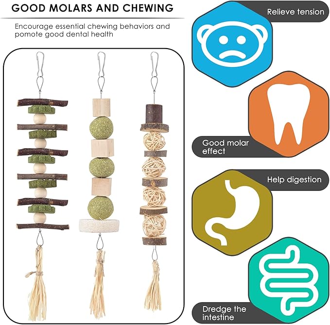 Bissap 3PCS Bunny Chew Toys