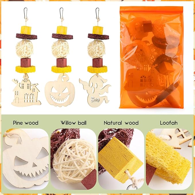 Abizoo Halloween Guinea Pig Chew Toys 3 Pcs