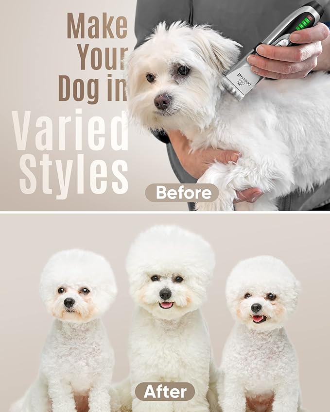oneisall Dog Clippers Low Noise 2-Speed Quiet