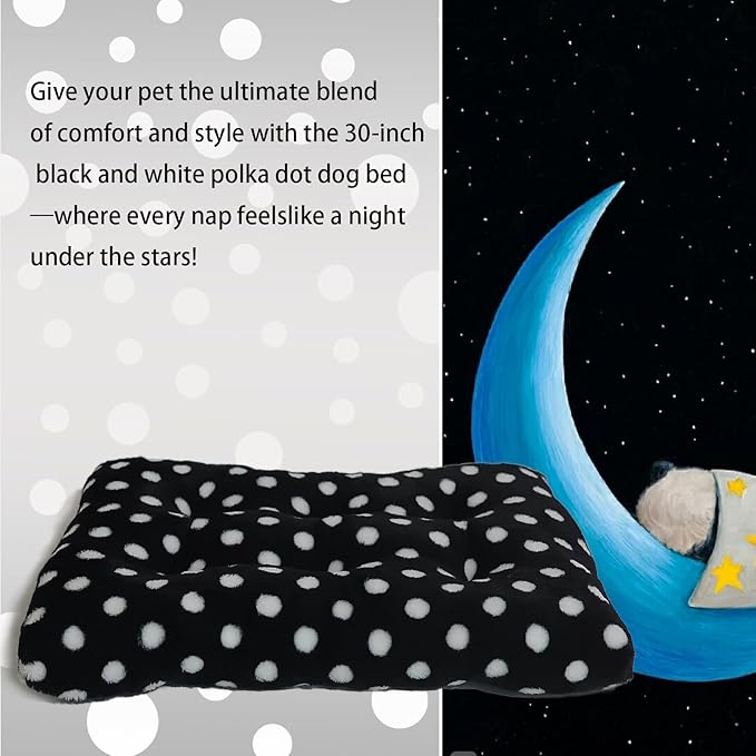 30 Inch Crate Pad Soft and Washable Dog 30x19 Perfect Dots30x19