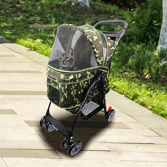 AmorosO 4 Wheels Pet Convenient Stroller