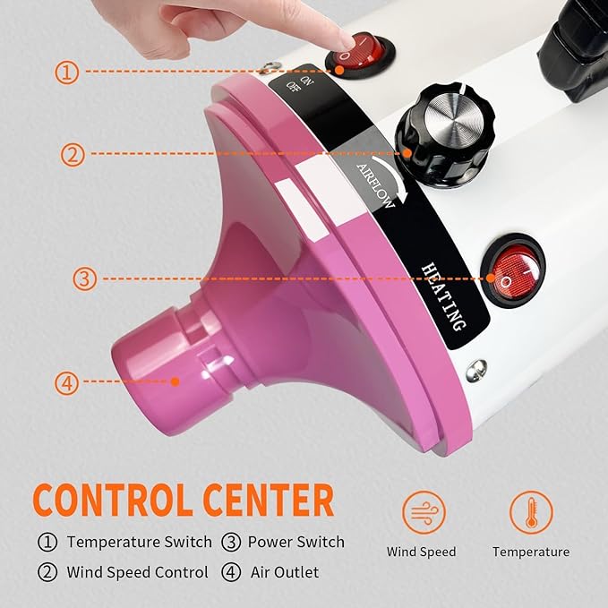 Pet Grooming Dryer with Adjustable Speed for Dogs
