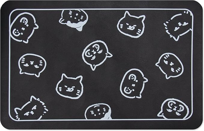 YCT Cat Food Mat for Pet Dog Food Mat Logo,24 x 16.9 inches,