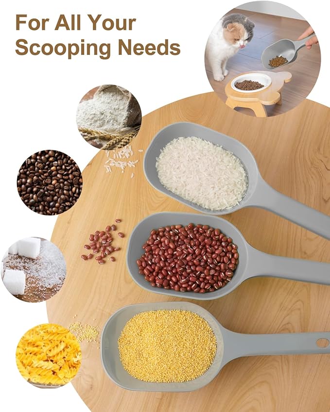 3 Pack Dog Food Scoop Set 1 Cup