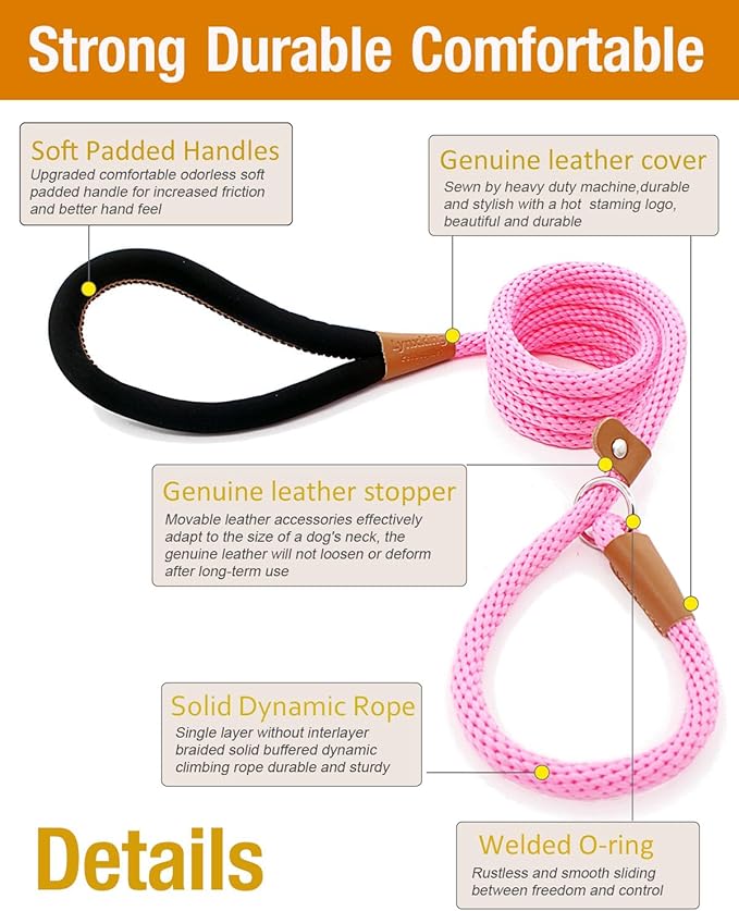 lynxking 8 FT Dog Leash Slip Lead 2
