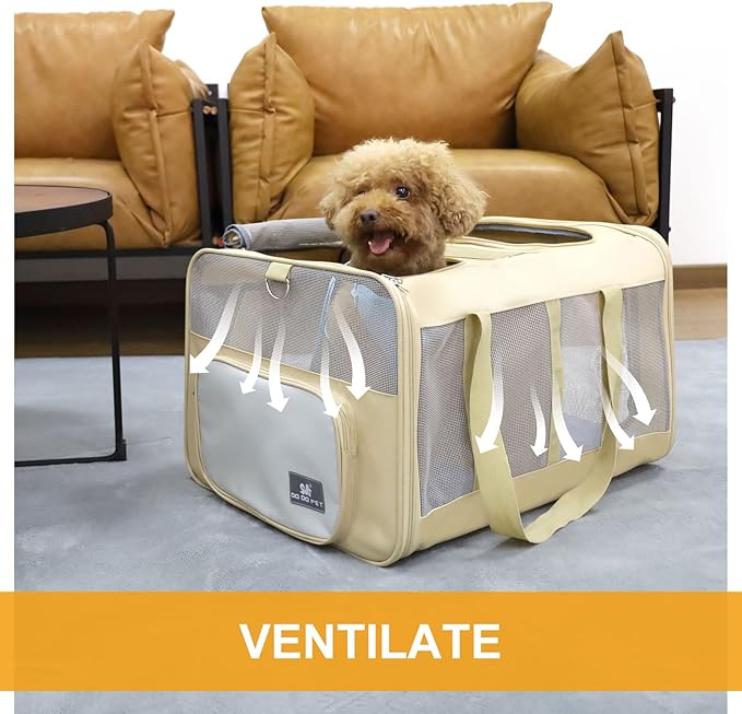 Double Compartment Cat Carrier with Wheels for 2 Small and Medium Cats 2 Cats,Ideal Traveling/Hiking/Camping,21" x 17" x 13", Not