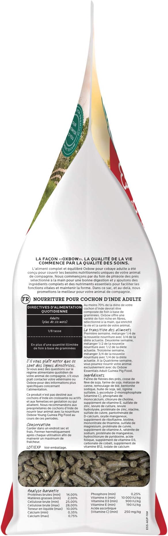 Oxbow Essentials Adult Guinea Pig Food 10 lb.(Packaging