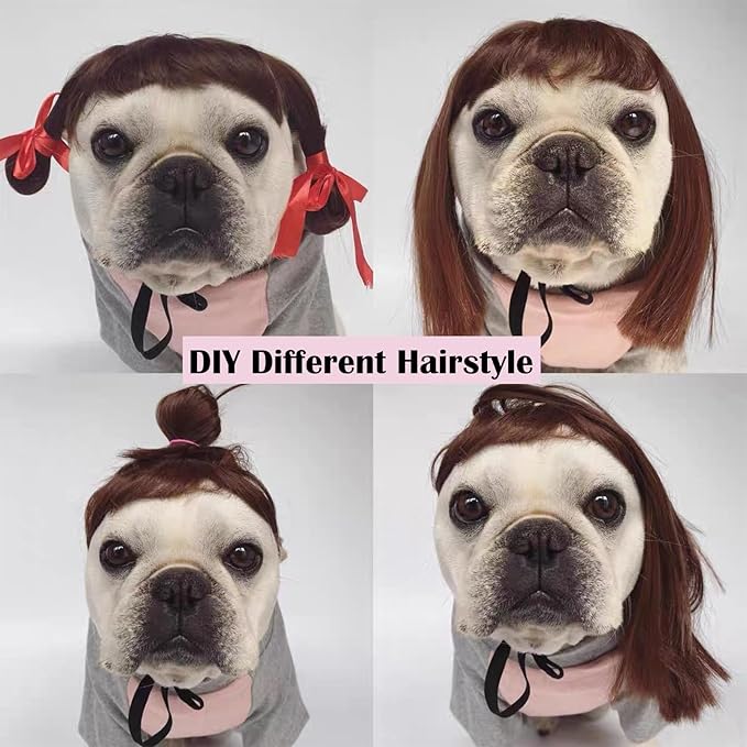 Funny Dog Wig Pet Costumes