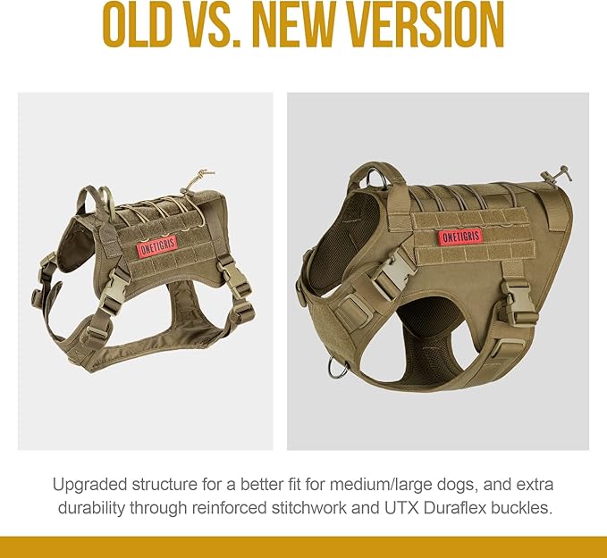 OneTigris Tactical Dog Training Vest No Pull Harness for Dogs