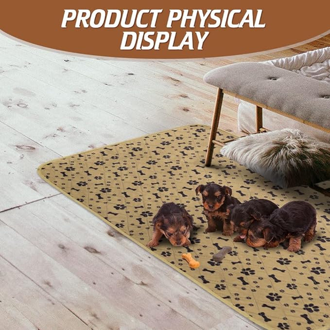 BINGPET Waterproof Dog Food Mat Non-Slip 2 Pcs 35.4" X 23.6" Anti-Slipextra 2 Pack