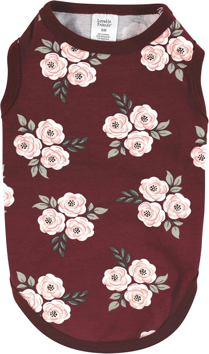 Luvable Friends Dog Pet Dog and Cats Cotton T-Shirts 2pk