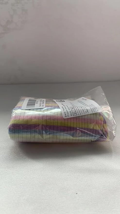 Small Medium Dog Clothes Rainbow Striped Dog Shirts Stretchable Long Sleeve Cat T-Shirt Pet Outfits for Chihuahua Yorkie Teddy (Purple Edge