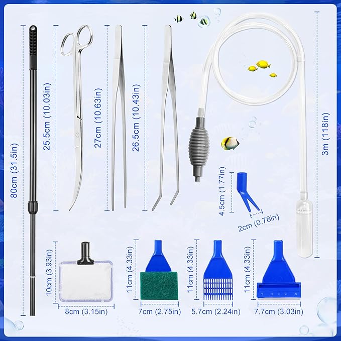 FACULX Fish Tank Cleaner Vacuum with Fish Tank