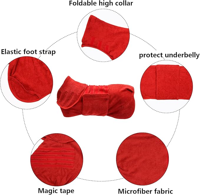 Geyecete Dog Drying Coat -Dry Fast Dog Bag-Microfibre