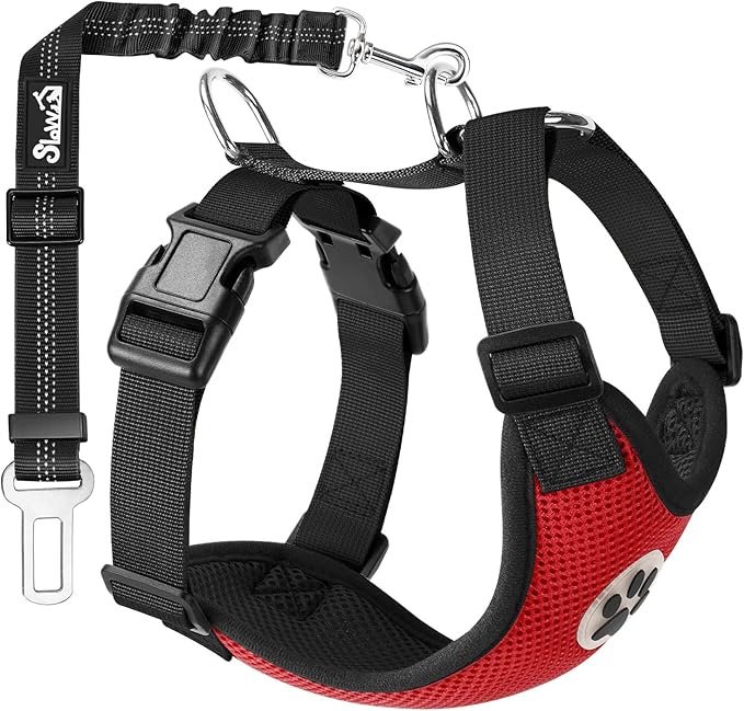 SlowTon Dog Seat Belt Harness for Car