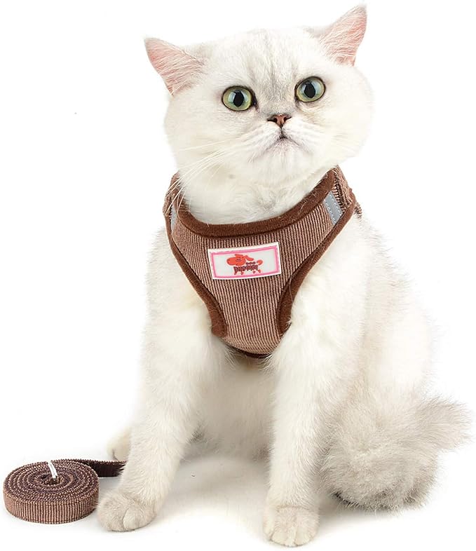 Zunea Small Dog Harness and Leash Set No