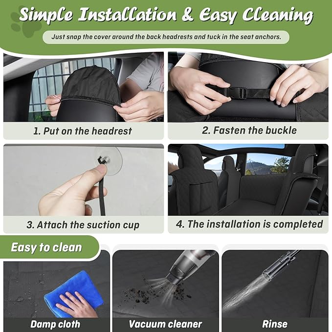 Custom Fit for Nissan Rouge Rear Seat Pet 2024 2023 2022 2021 600D Oxford