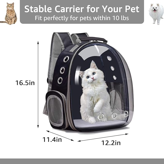 Henkelion Backpack Carrier/Bubble Carrying Bag for Small Medium Dogs Cats