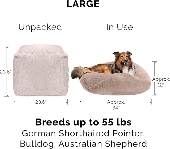 Furhaven Soft & Cozy Dog Bed for Large/Medium Dogs 55 lbs