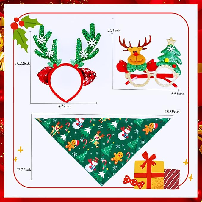 Christmas Costume for Pet Merry Christmas Bandanna Christmas