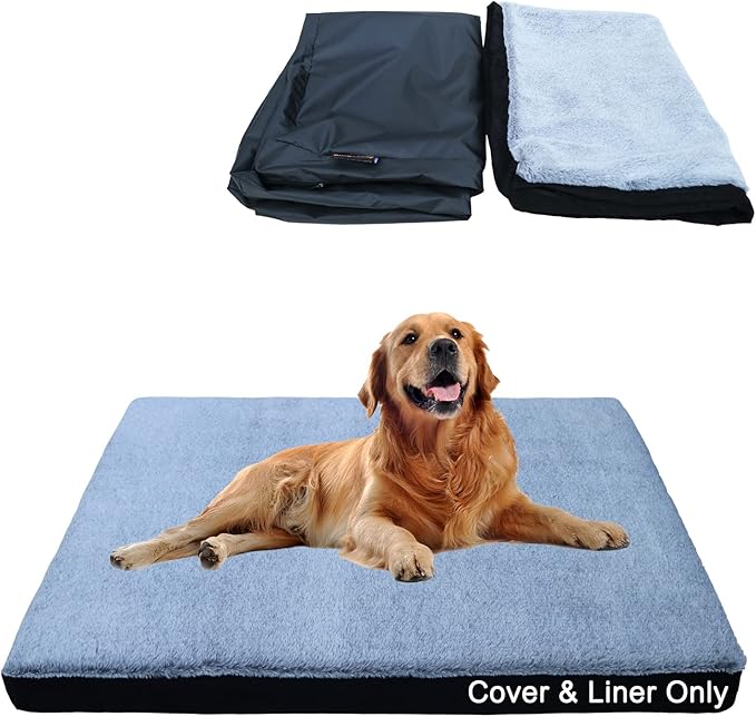 44"x32"x3.6" XL Waterproof Dog Bed Covers Replacement Washable