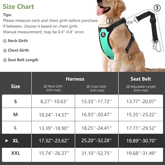Dog Vehicle Safety Vest Harness