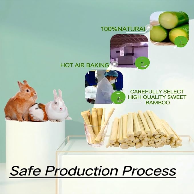 300g Snacks Sweet Bamboo Chew Toy for Rabbits Chew Sticks for Hamster Chinchilla Guinea Pig