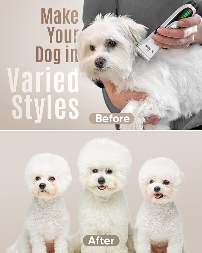 oneisall Dog Clippers Low Noise 2-Speed Quiet