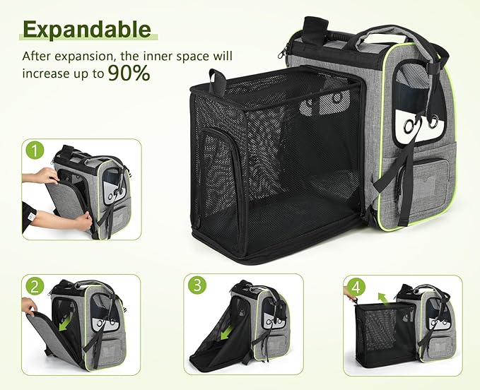 Pecute Pet Carrier Backpack 22 Lbs, 2 Small