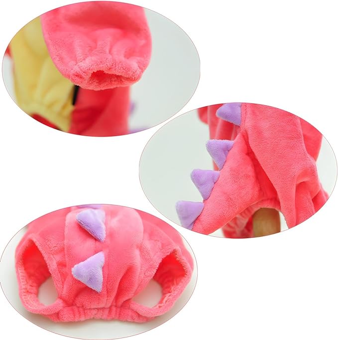NACOCO Dog Dinosaur Design Costume Green Pet Clothes for Medium & Large Dog(Pink 3XL)