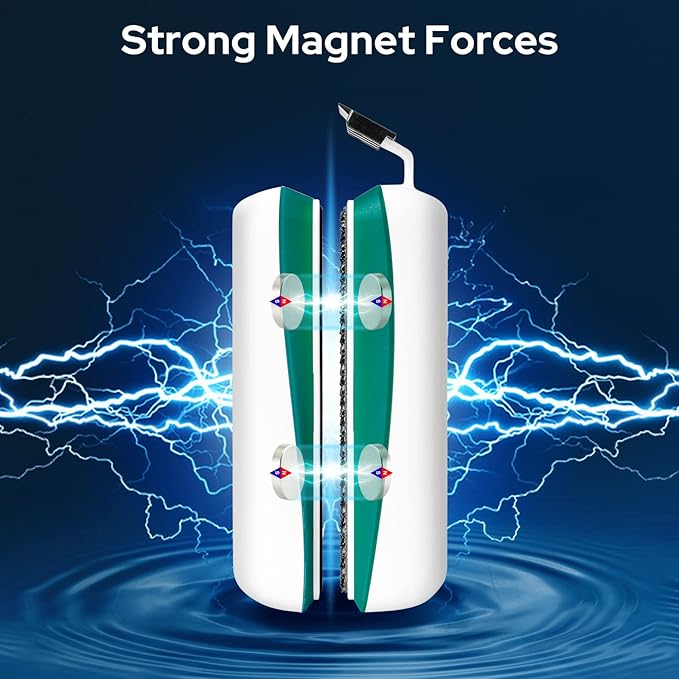 KEDSUM Magnetic Aquarium Glass Cleaner Aquariums,2 in 1 Floating 2 Blades