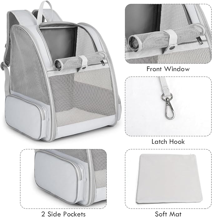 Cat Backpack Carrier 15lbs, Ventilated