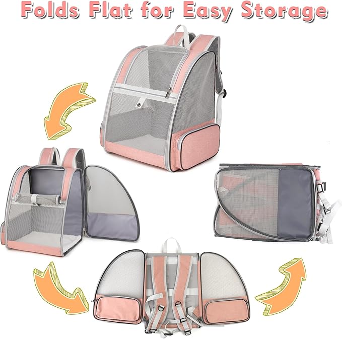 Cat Backpack Carrier 15lbs, Ventilated
