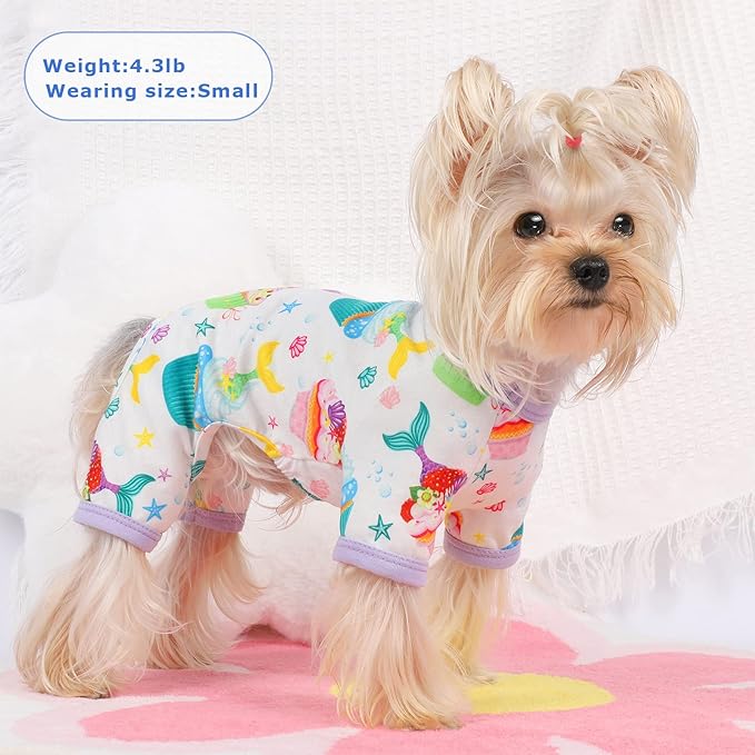 Dog Pajamas Pjs Spring Summer Dog Clothes for Small Dogs Girl