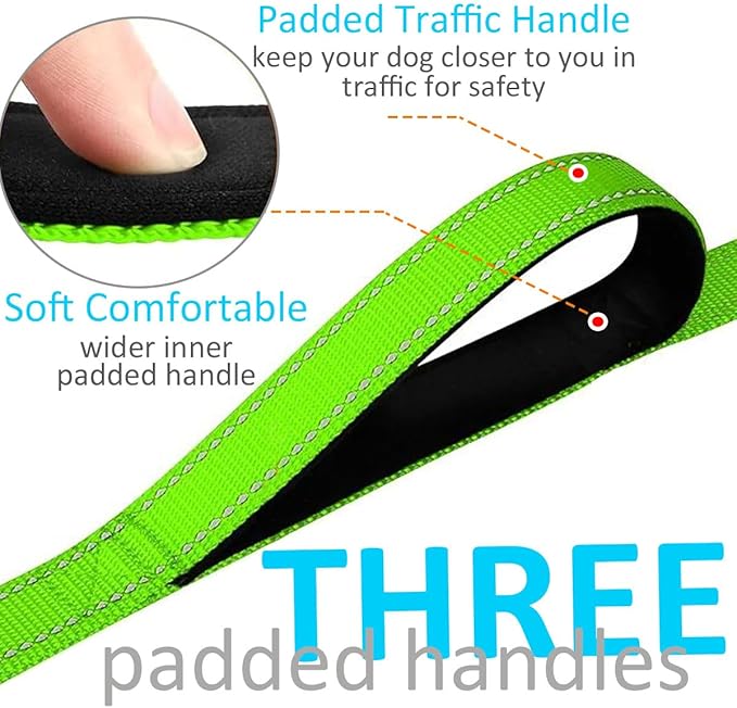 3 Handle Dog Leash 10FT Triple