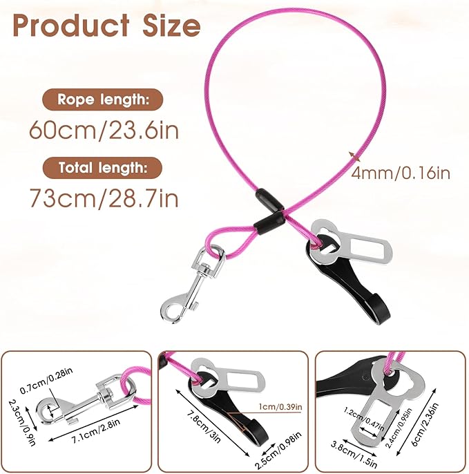 Dog Seatbelt Harness for Car 3-in-1 Dog