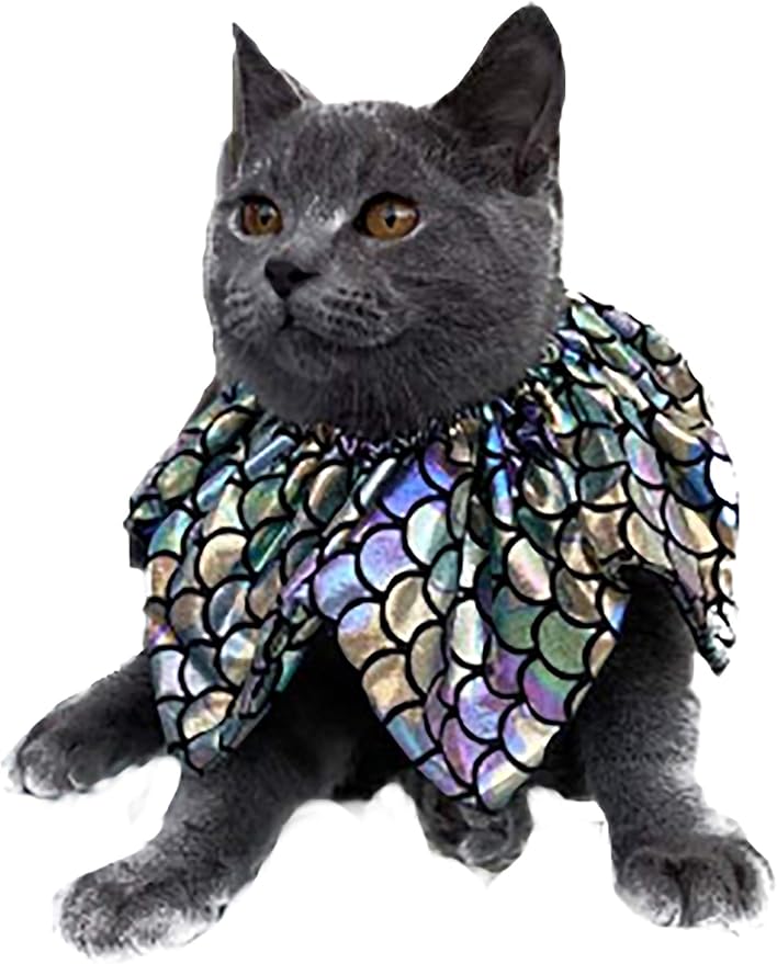Mermaid Kitten Cat Collar Halloween Pet Holiday Accessories Dog Halloween Costume
