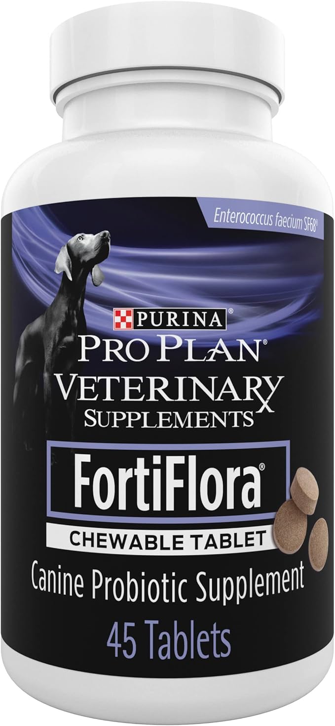 Purina Pro Plan Veterinary Supplements FortiFlora Chewable Dog Probiotic Supplement Tablets 45 ct.