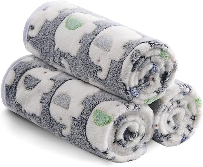 1 Pack 3 Blankets Super Soft Fluffy Premium Medium(30x20 inch)