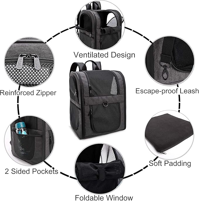Apollo Walker Pet Carrier Backpack for Large/Small Cats and Dogs