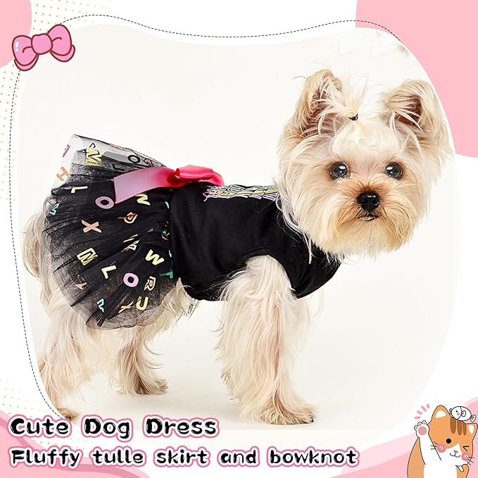 Dog Birthday Dress, Dog Dresses for Small Dog Girls, Cute Pet Princess Puppy Clothes Female Dog Clothes for Chihuahua Yorkie Clothes Small Dog Birthday Outfit Apparel