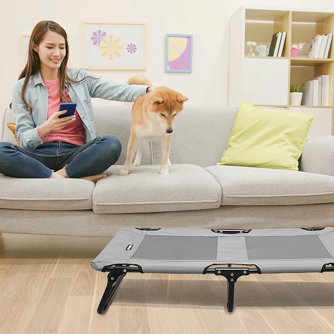 Elevated Dog Bed Portable Raised Dog Cooling Cot