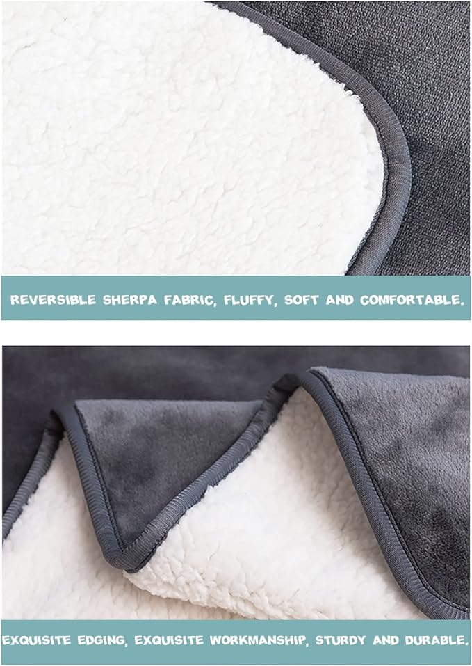 Waterproof Dog Blanket 3-Layer Flannel 50"x60"