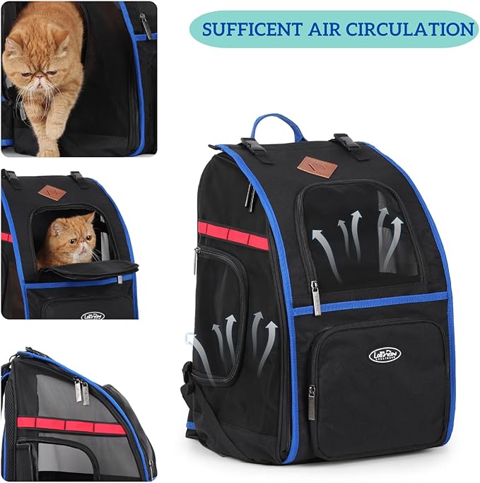 Lollimeow Cat Backpack Pet Carrier for Cats and Puppies