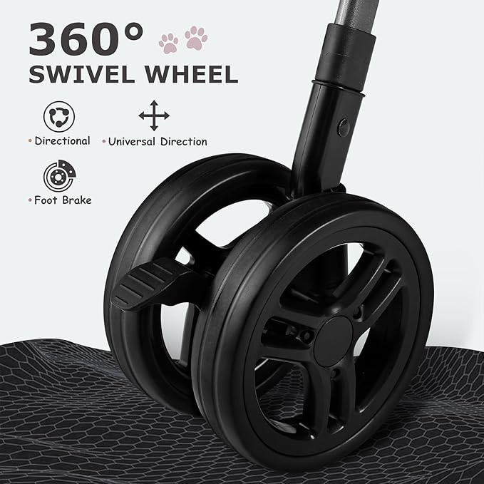SWITTE Dog Stroller for Small Medium Dogs 4 Universal
