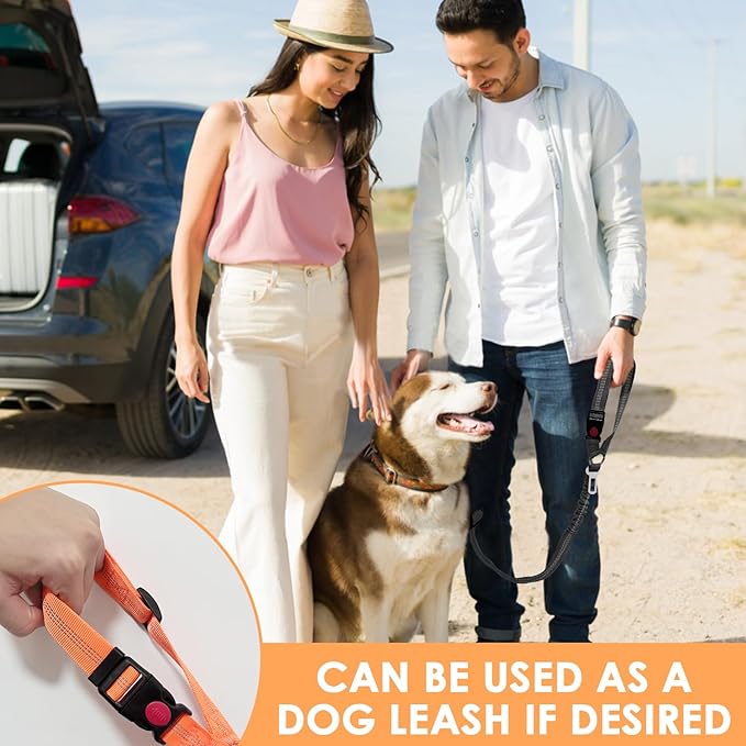 2 Pack Dog Seat Belt for Car 3 in 1 Pet