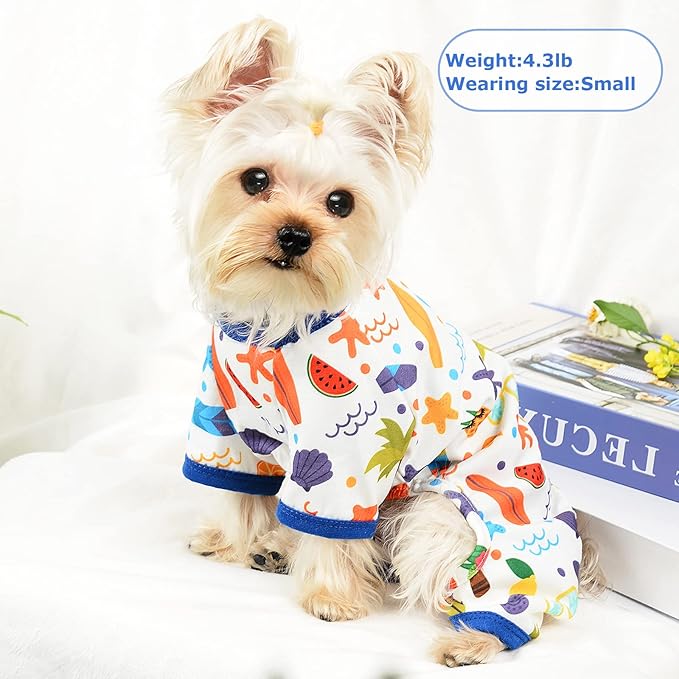 Dog Pajamas Pjs Spring Summer Dog Clothes for Small Dogs Girl